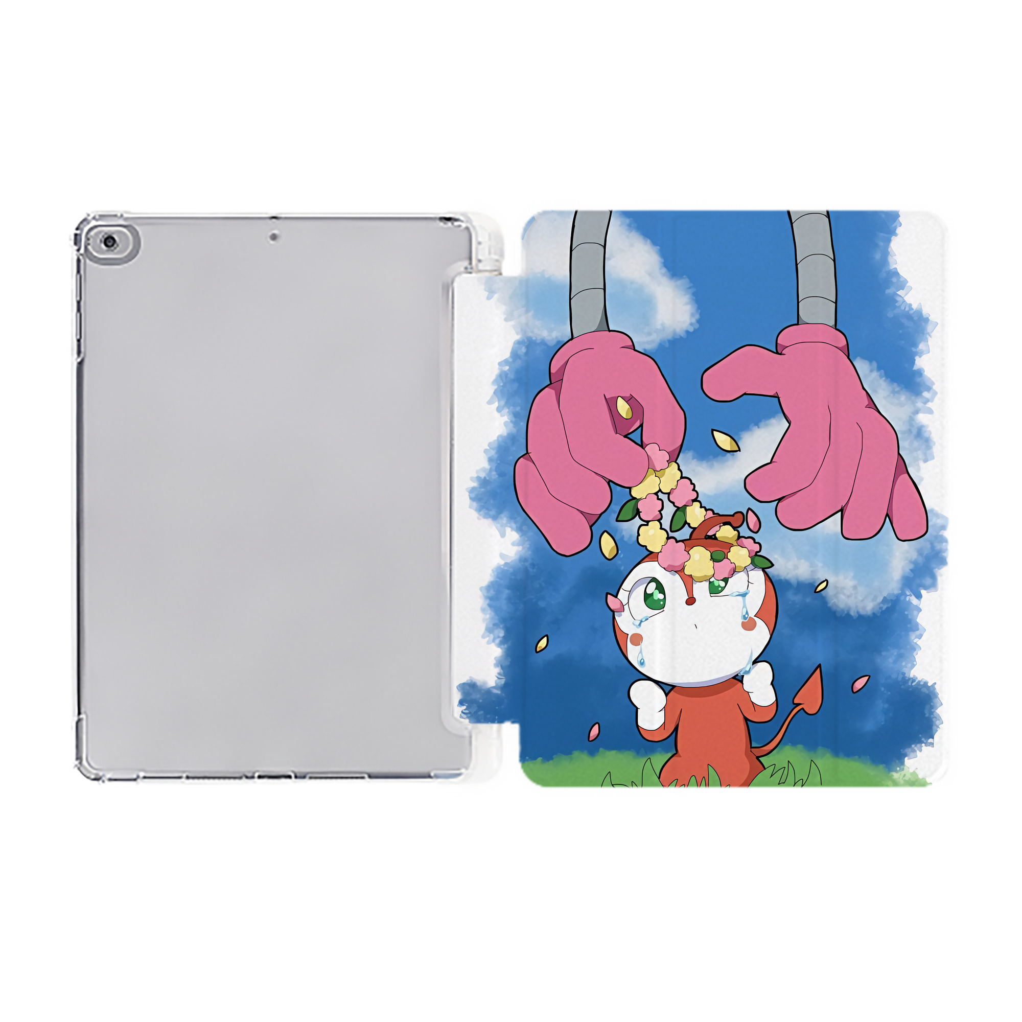（画像用） アンパンマン Anpanman IPad ケース ペン収納付き 三つ折りスタンド PUレザー×シリコン 対応機種9.5/10.5/10.9インチ